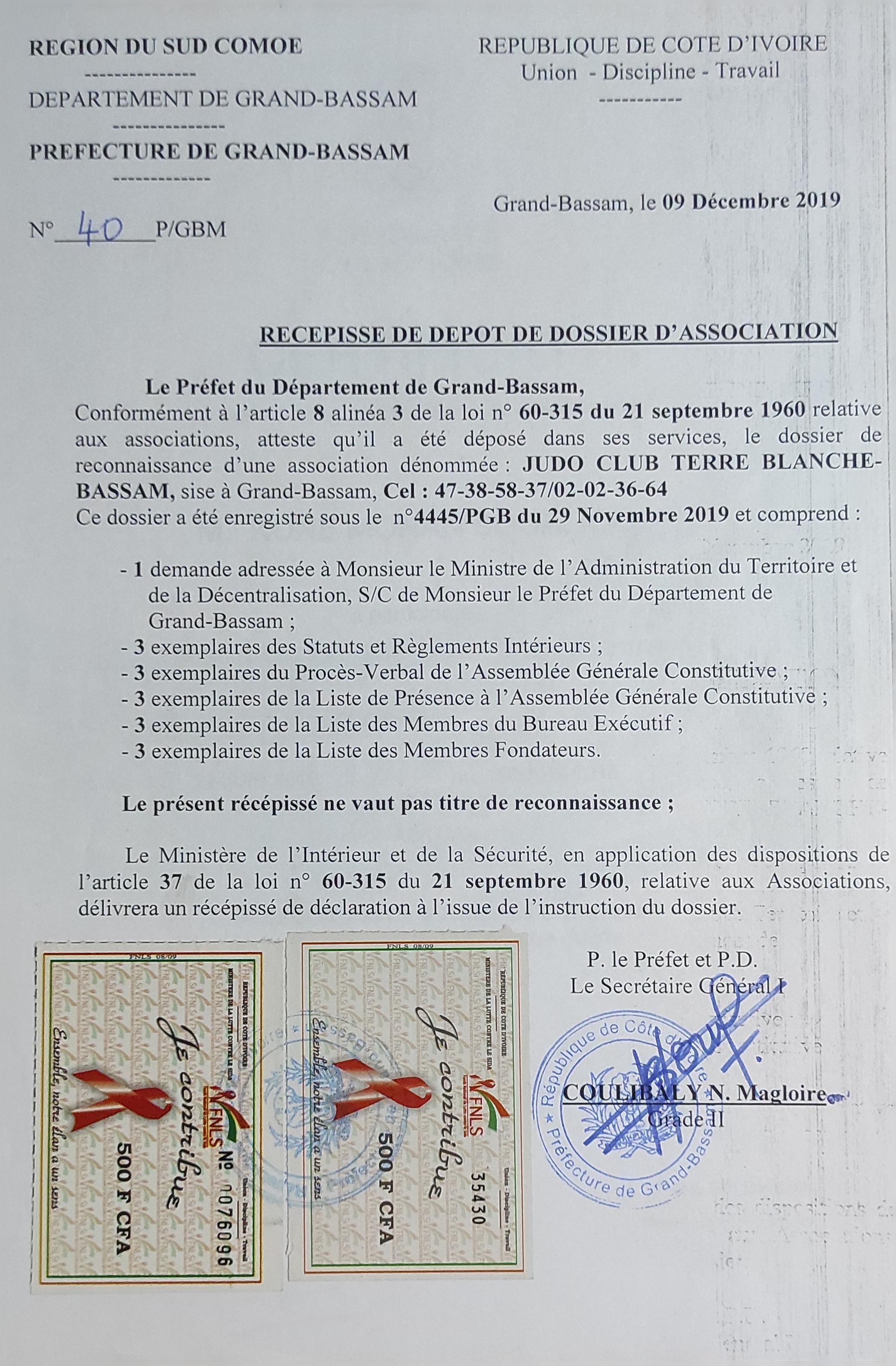 Judo Club Terre Blanche Grand-Bassam